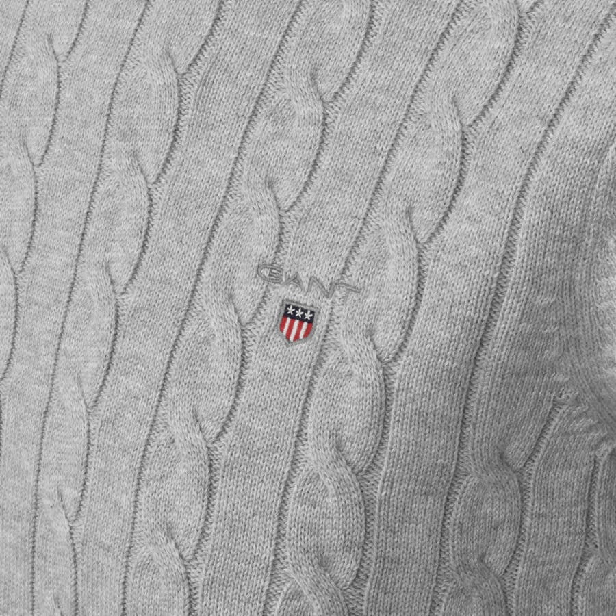 Alternative Image for ProductGant Cable Knit Jumper Grey3